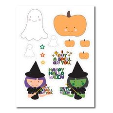 Halloween Mini Figures Sticker Sheet