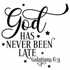 God Has Never Been Late Quote