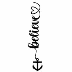 Believe Vertical Anchor Word