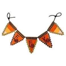 Mini Swag Flags EEK Candy Corn