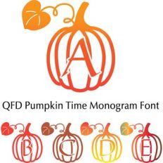 QFD Pumpkin Time Monogram Font