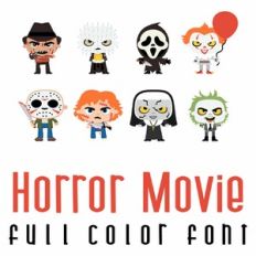 Horror Movie Full Color Font