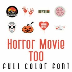 Horror Movie Too Full Color Font