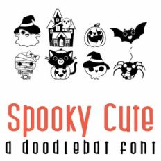 Spooky Cute Doodlebat Font
