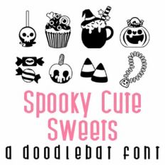 Spooky Cute Sweets Doodlebat Font