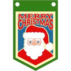 santa claus merry christmas banner