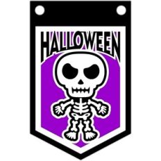 skeleton halloween banner