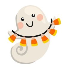 Ghost with Candy Corn