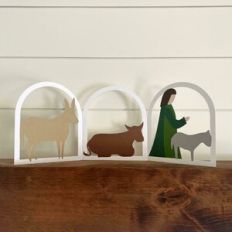 Christmas Scene Decor Nativity Animals