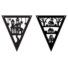 Halloween haunted house bunting
