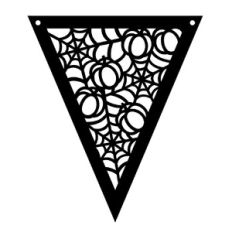 Pumpkin and spiderweb fall bunting