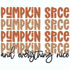 Pumpkin Spice And Everything Nice Retro Design