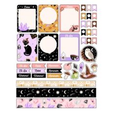 Witch Moon and Stars Planner Stickers