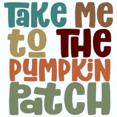 Take Me To The Pumpkin Patch Retro Design