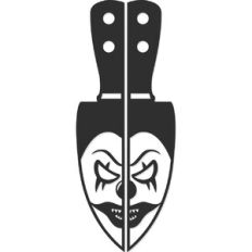 Scary Clown Face knife