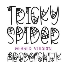 BFC Tricky Spider Webbed Halloween Font