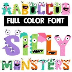 Silly Monsters Color Font