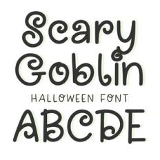 BFC Scary Goblin Swirly Halloween Font