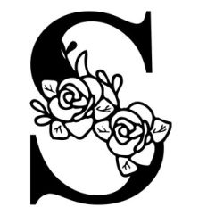 FLORAL ALPHABET LETTER S