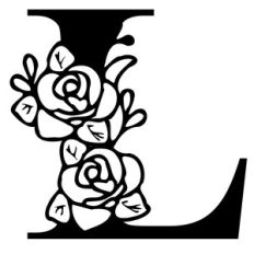 FLORAL ALPHABET LETTER L