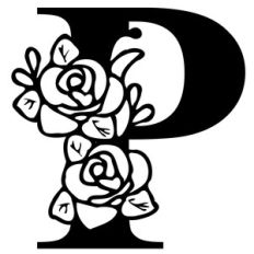 FLORAL ALPHABET LETTER P