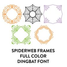 spiderweb frames full color dingbat font