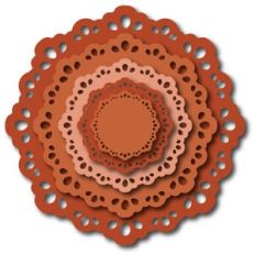 nested fall doily circles