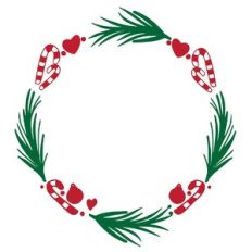Christmas Wreath with Heart and Candies