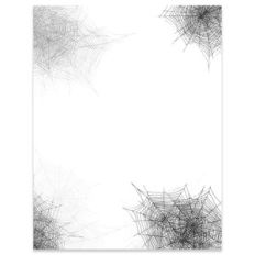 Halloween Printable Card Background with Spider Web
