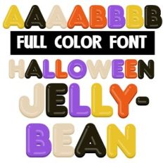 Halloween Jellybean Color Font