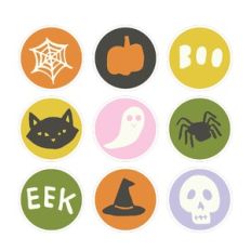 Circle Halloween Stickers