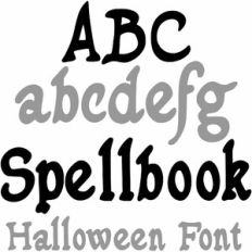 spellbook halloween font