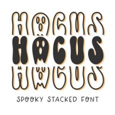 BFC Hocus Stacked Retro Halloween Font