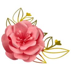 FLOWER 156 WITH FOLIAGE 20 FOR CAKE TOPPER