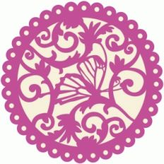 butterfly garden doily