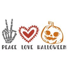 peace love halloween design