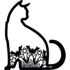 Mandala Kitty Decoration