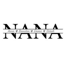 Nana split name frame