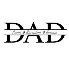 Dad split name frame