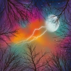 Rainbow Lightning Storm