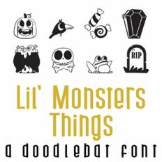 Lil' Monsters Things Doodlebat Font