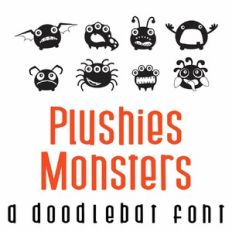 Plushies Monsters Doodlebat Font