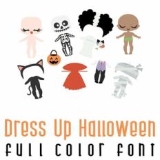 Dress Up Halloween Full Color Font