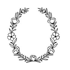Flower oval wreath