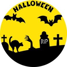 halloween circle graveyard