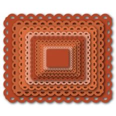 nested fall rectangle scallops