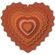 nested fall lace hearts