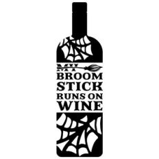 wine bottle - My broomstick runs on wine