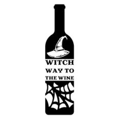 halloween wine bottle - witch way to the wine