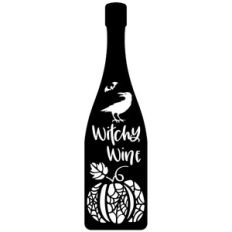 halloween wine bottle - witchy wine